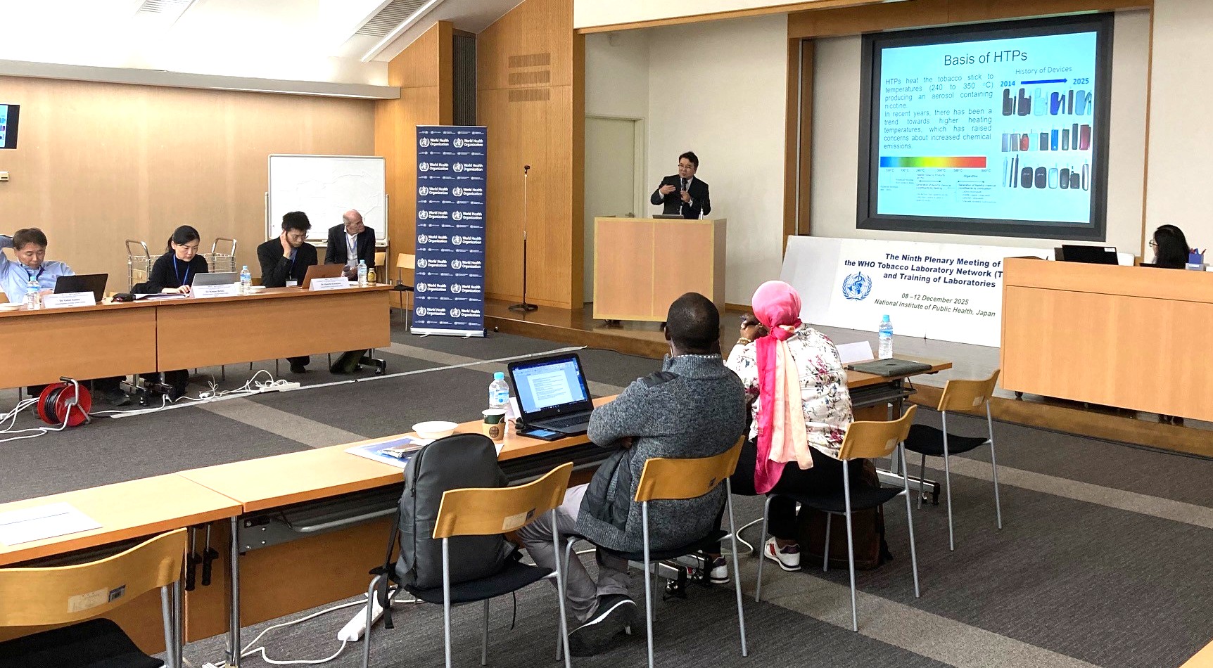 牛山生活環境研究部長によるWHO―CCにおける科学院の役割に関する説明