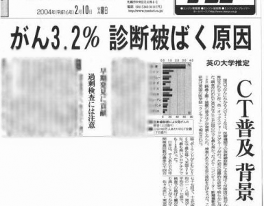 がん3.2%診断被ばく原因 がん3.2%診断被ばく原因